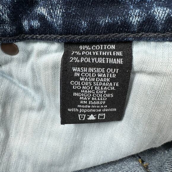 Monfrère NWT Brando Acid Wash Slim Jeans Santa Cruz Distressed Men's Size 31 - Picture 5 of 9